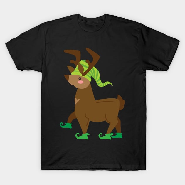 Reindeer wearing elf shoes T-Shirt by holidaystore